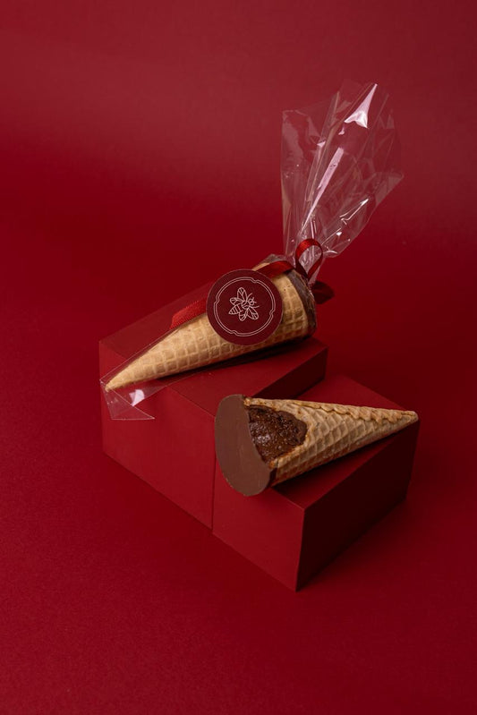 Cone pão de mel de colher