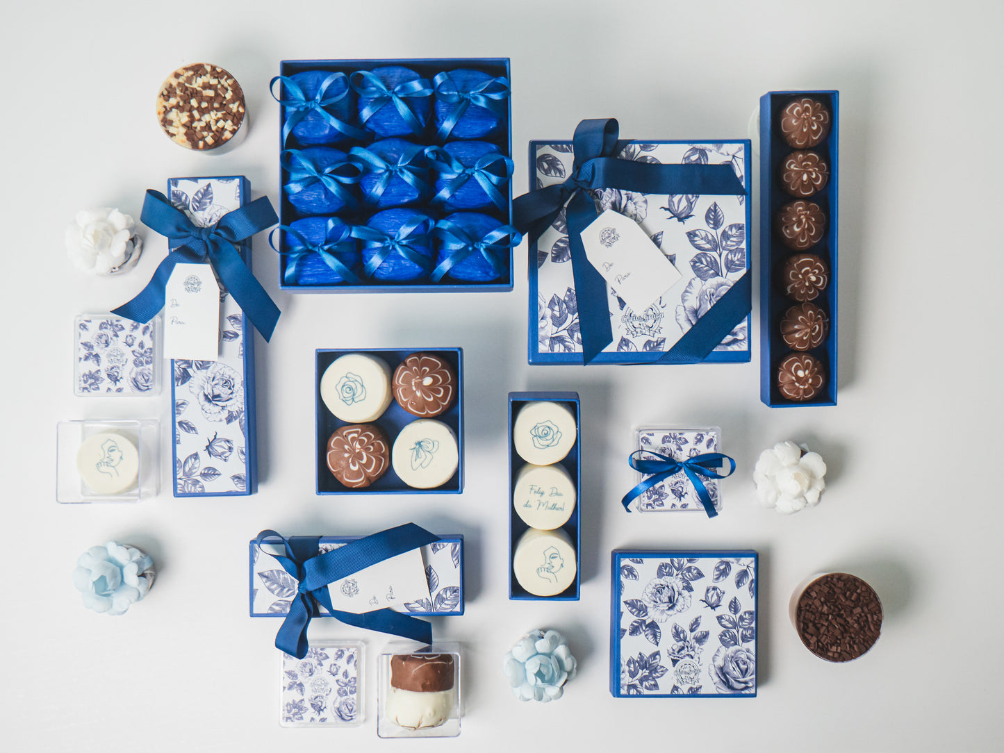 Caixas Linha Floral Azul
